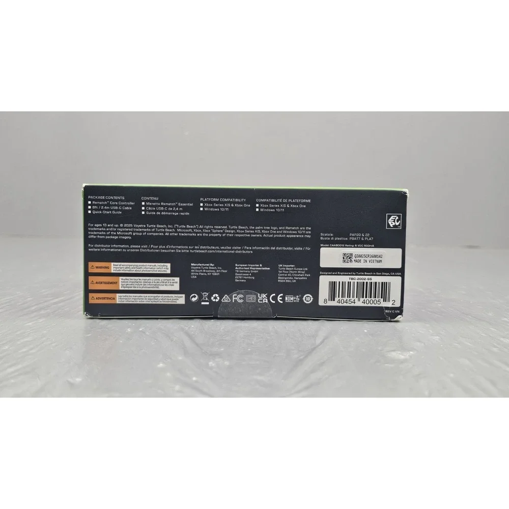 Turtle Beach Rematch Core Wired Controller White Green Video Game‎ NEW
